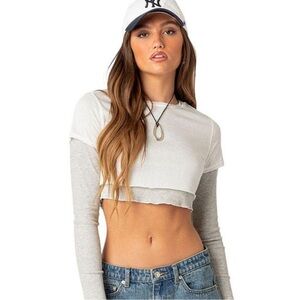 Edikted Layered Long Sleeve Top